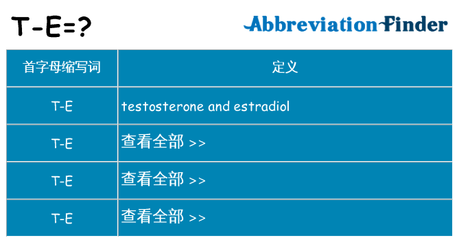 t-e 代表什么