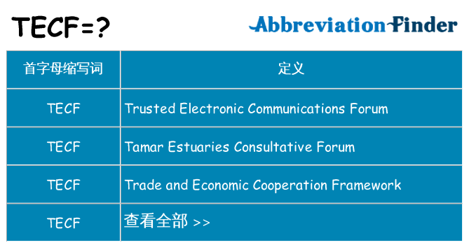tecf 代表什么