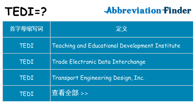 tedi 代表什么