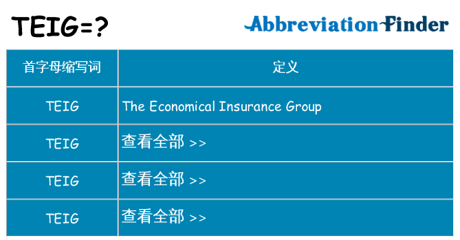 teig 代表什么