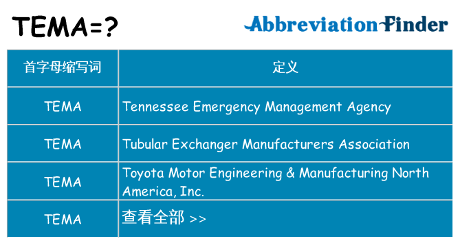 tema 代表什么