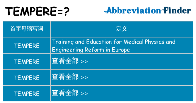 tempere 代表什么