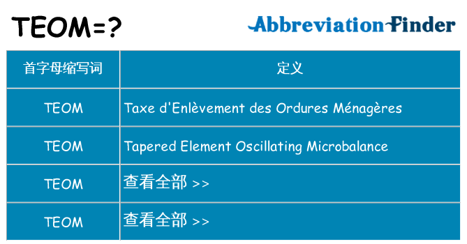 teom 代表什么