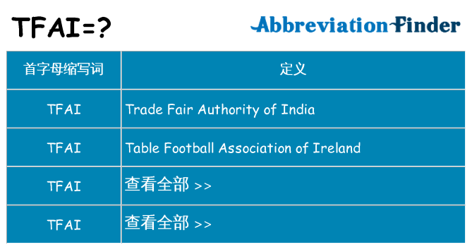 tfai 代表什么