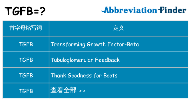tgfb 代表什么