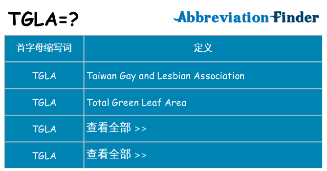 tgla 代表什么