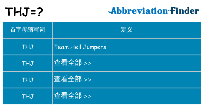 thj 代表什么