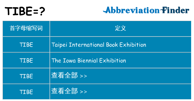 tibe 代表什么