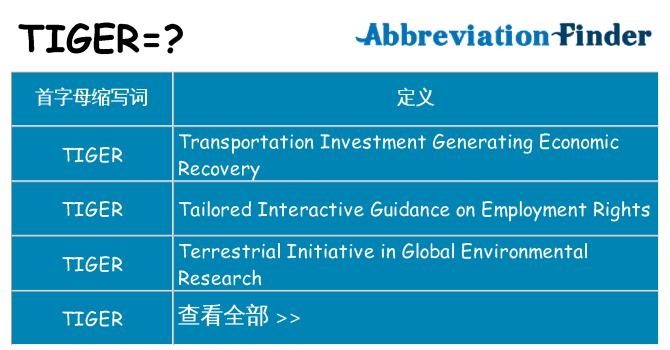 tiger 代表什么