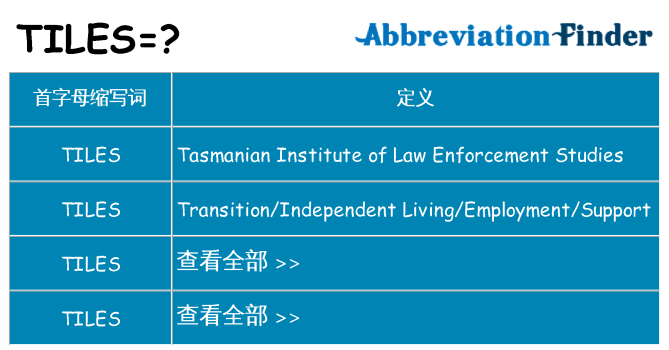 tiles 代表什么
