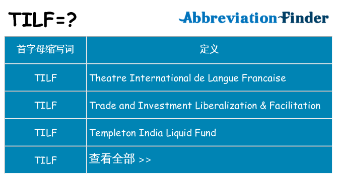 tilf 代表什么