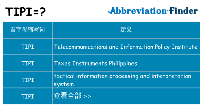 tipi 代表什么