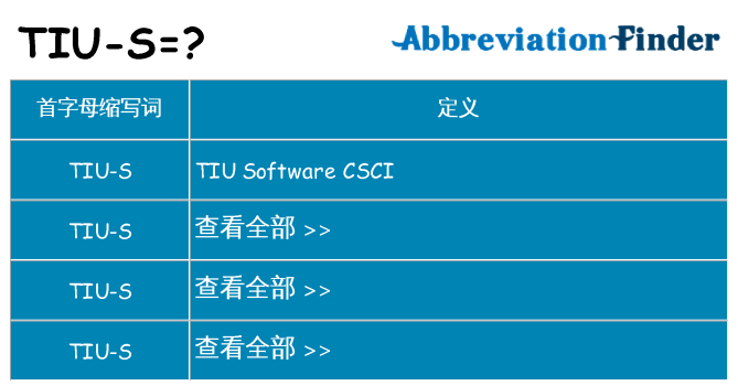 tiu-s 代表什么
