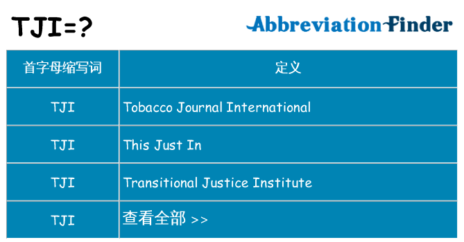 tji 代表什么