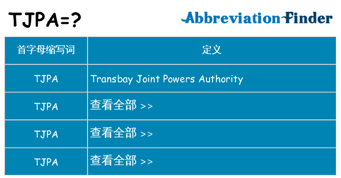 tjpa 代表什么