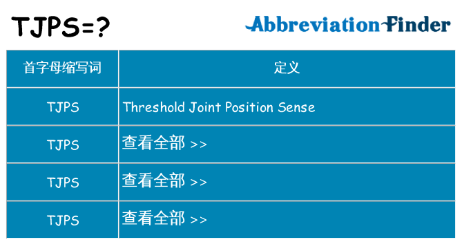 tjps 代表什么