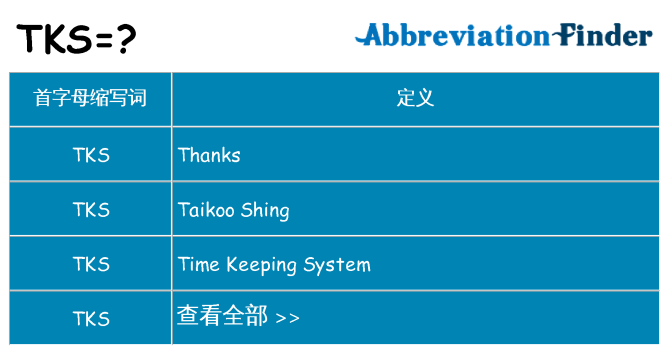 tks 代表什么