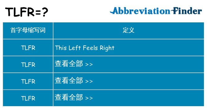tlfr 代表什么