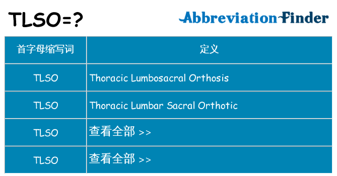 tlso 代表什么