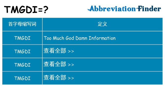 tmgdi 代表什么