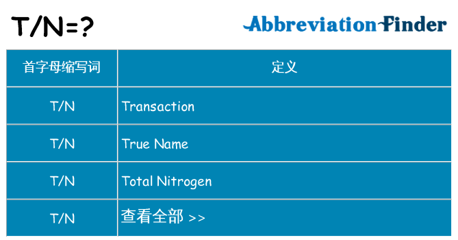tn 代表什么