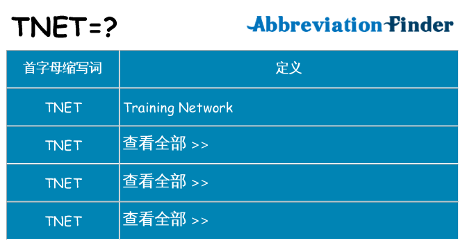 tnet 代表什么