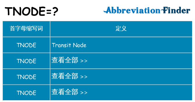 tnode 代表什么
