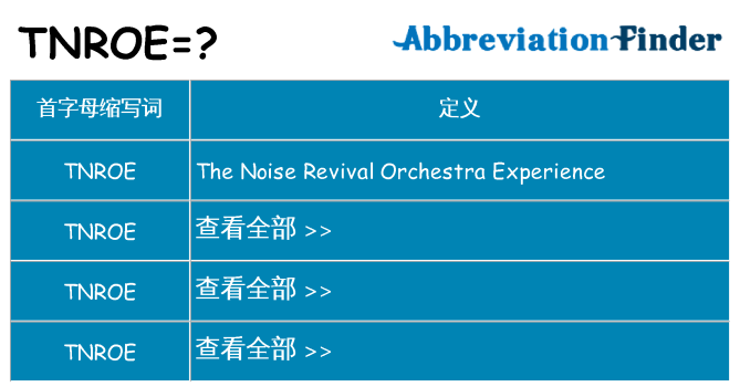 tnroe 代表什么