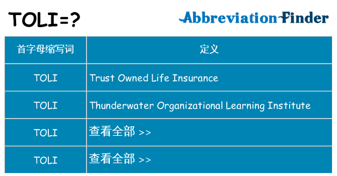 toli 代表什么