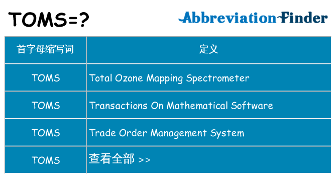 toms 代表什么