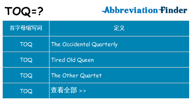 toq 代表什么