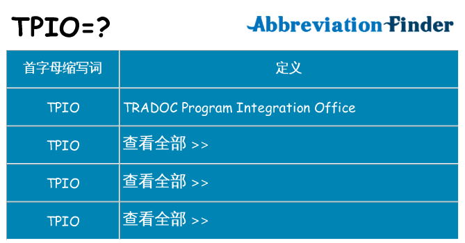 tpio 代表什么