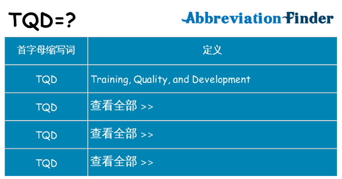 tqd 代表什么