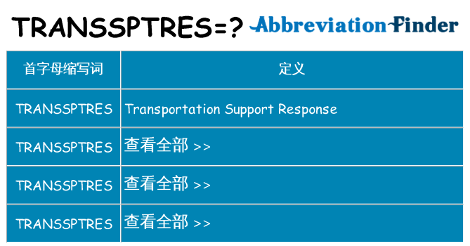 transsptres 代表什么
