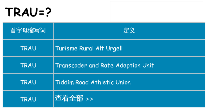 trau 代表什么