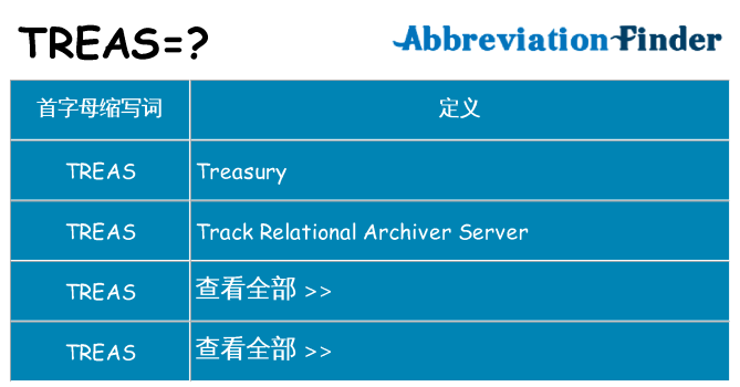 treas 代表什么