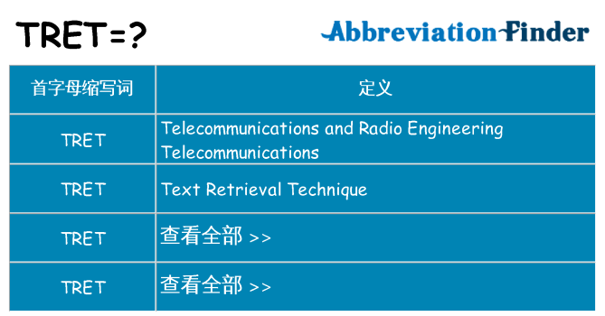tret 代表什么