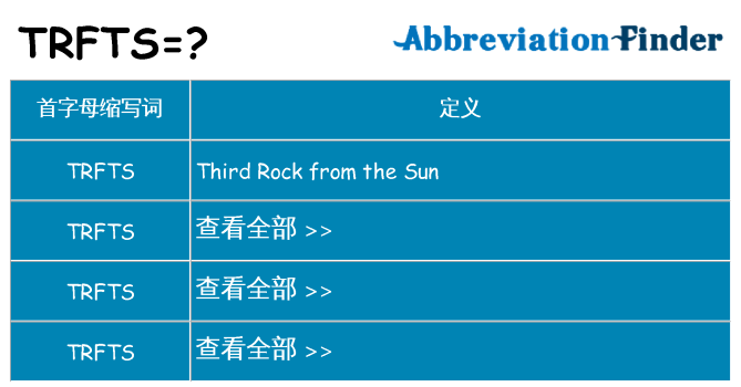 trfts 代表什么