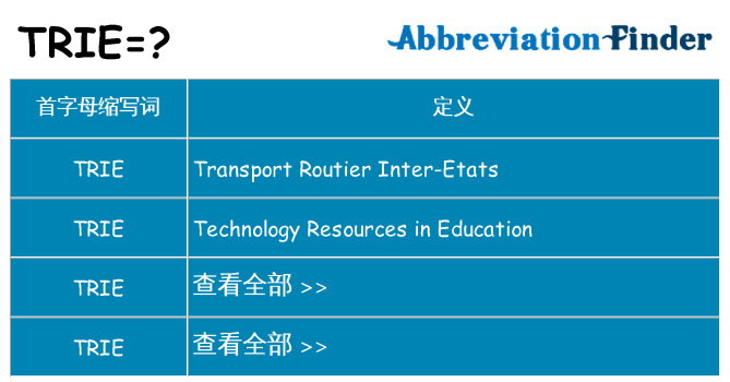trie 代表什么