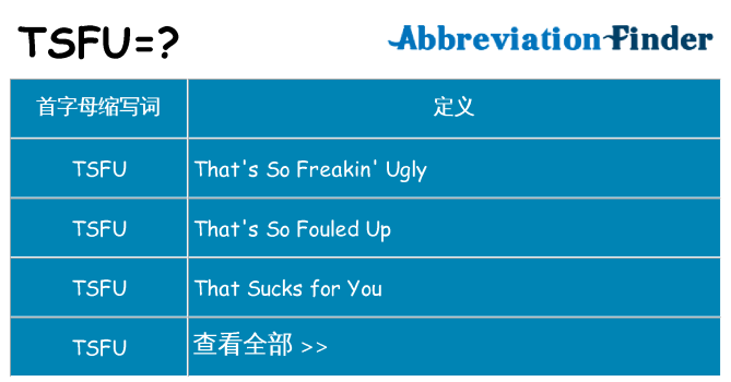 tsfu 代表什么