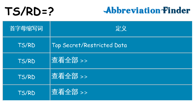 tsrd 代表什么