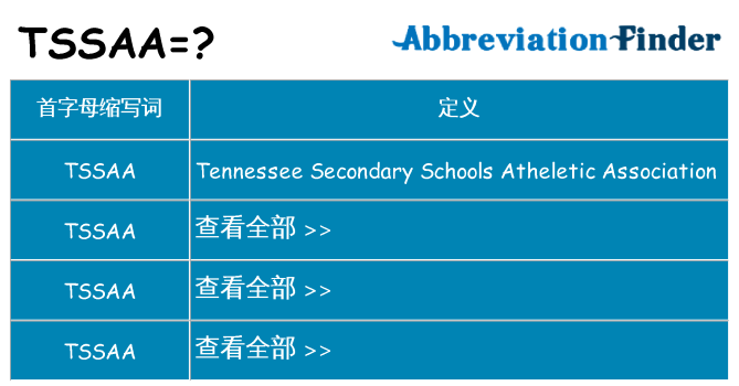 tssaa 代表什么