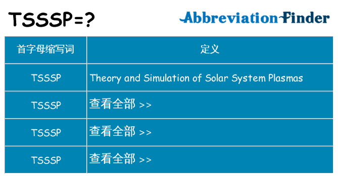 tsssp 代表什么