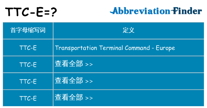 ttc-e 代表什么