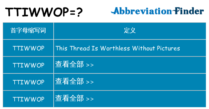 ttiwwop 代表什么
