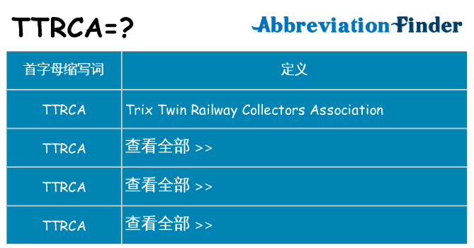 ttrca 代表什么