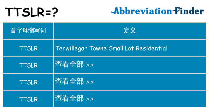 ttslr 代表什么