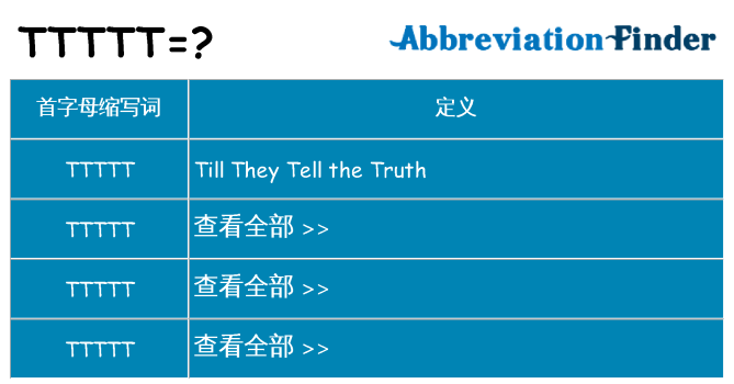 ttttt 代表什么
