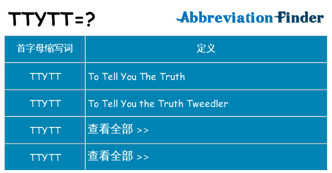 ttytt 代表什么