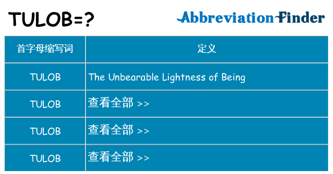 tulob 代表什么